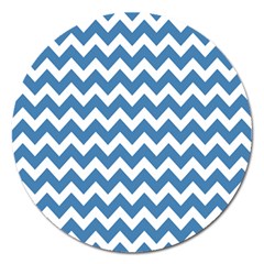 Chevron Pattern Gifts Magnet 5  (round) by GardenOfOphir