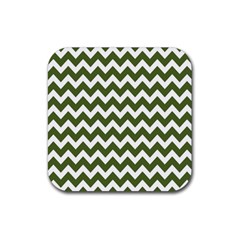 Chevron Pattern Gifts Rubber Coaster (square)  by GardenOfOphir