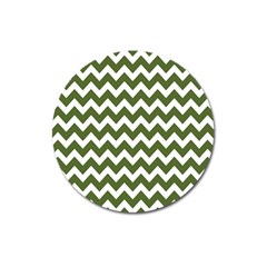 Chevron Pattern Gifts Magnet 3  (round) by GardenOfOphir