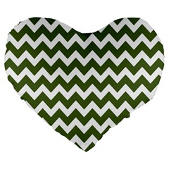 Chevron Pattern Gifts Large 19  Premium Heart Shape Cushions by GardenOfOphir