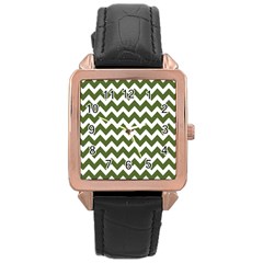 Chevron Pattern Gifts Rose Gold Watches by GardenOfOphir