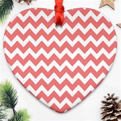 Chevron Pattern Gifts Ornament (heart)  by GardenOfOphir