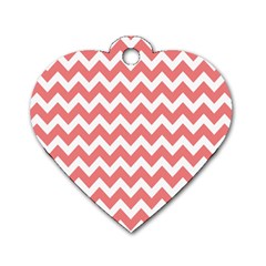 Chevron Pattern Gifts Dog Tag Heart (two Sides) by GardenOfOphir