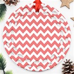 Chevron Pattern Gifts Round Filigree Ornament (2Side) Back