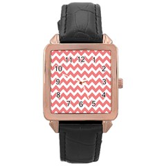 Chevron Pattern Gifts Rose Gold Watches by GardenOfOphir