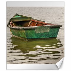 Old Fishing Boat At Santa Lucia River In Montevideo Canvas 20  X 24   by dflcprints