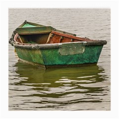 Old Fishing Boat At Santa Lucia River In Montevideo Medium Glasses Cloth by dflcprints