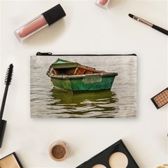 Old Fishing Boat At Santa Lucia River In Montevideo Cosmetic Bag (small)  by dflcprints