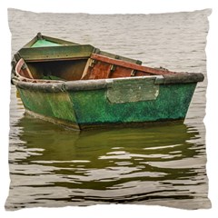 Old Fishing Boat At Santa Lucia River In Montevideo Standard Flano Cushion Cases (one Side)  by dflcprints