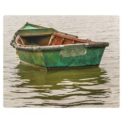 Old Fishing Boat At Santa Lucia River In Montevideo Double Sided Flano Blanket (medium)  by dflcprints