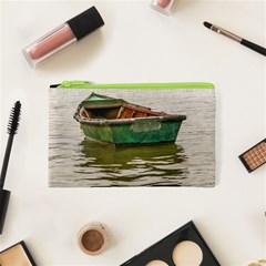 Old Fishing Boat At Santa Lucia River In Montevideo Cosmetic Bag (xs) by dflcprints