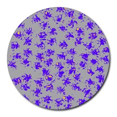 Purple Pattern Round Mousepads