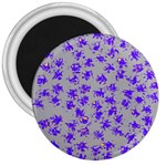 Purple Pattern 3  Magnets Front