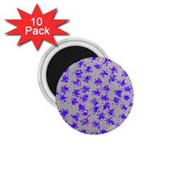 Purple Pattern 1 75  Magnets (10 Pack) 