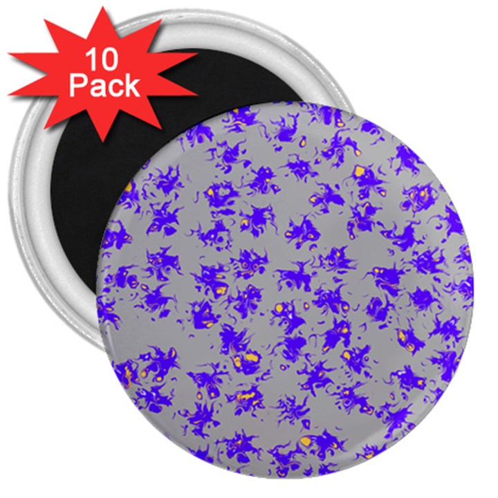 Purple Pattern 3  Magnets (10 pack) 