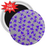 Purple Pattern 3  Magnets (100 pack) Front