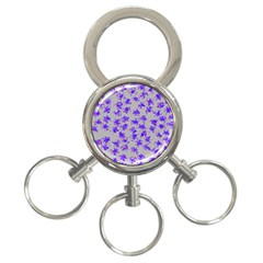 Purple Pattern 3-ring Key Chains by JDDesigns