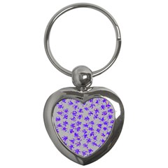 Purple Pattern Key Chains (heart)  by JDDesigns