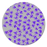 Purple Pattern Magnet 5  (Round) Front