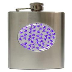 Purple Pattern Hip Flask (6 Oz) by JDDesigns