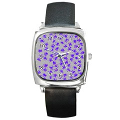 Purple Pattern Square Metal Watches by JDDesigns