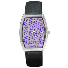 Purple Pattern Barrel Metal Watches by JDDesigns