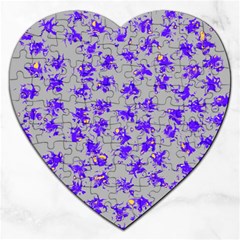 Purple Pattern Jigsaw Puzzle (Heart)