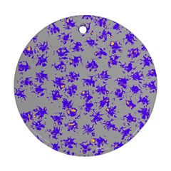 Purple Pattern Round Ornament (two Sides)  by JDDesigns