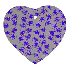 Purple Pattern Heart Ornament (2 Sides) by JDDesigns