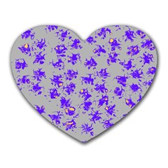 Purple Pattern Heart Mousepads