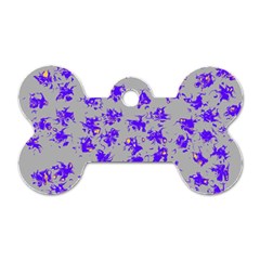 Purple Pattern Dog Tag Bone (Two Sides)