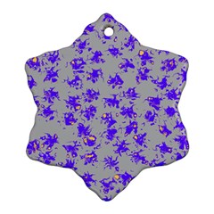 Purple Pattern Ornament (snowflake)  by JDDesigns