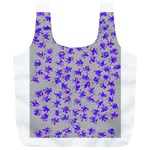 Purple Pattern Full Print Recycle Bags (L)  Front