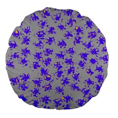 Purple Pattern Large 18  Premium Flano Round Cushions by JDDesigns