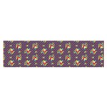 Purple Pattern Satin Scarf (Oblong) Front