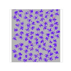 Purple Pattern Small Satin Scarf (square)  by JDDesigns