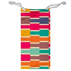 Connected Colorful Rectangles Jewelry Bag