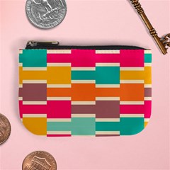 Connected Colorful Rectangles 	mini Coin Purse by LalyLauraFLM