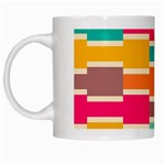 Connected colorful rectangles White Mug Left