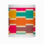 Connected colorful rectangles White Mug Center