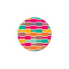 Connected Colorful Rectangles			golf Ball Marker by LalyLauraFLM