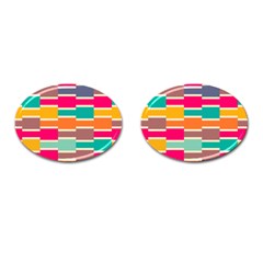 Connected Colorful Rectangles			cufflinks (oval) by LalyLauraFLM