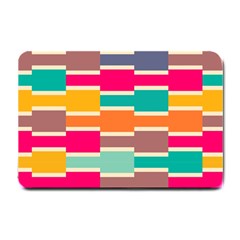 Connected Colorful Rectangles			small Doormat by LalyLauraFLM