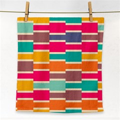 Connected Colorful Rectangles			face Towel by LalyLauraFLM