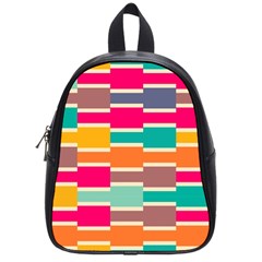 Connected Colorful Rectangles			school Bag (small) by LalyLauraFLM