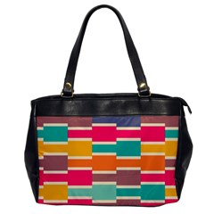 Connected Colorful Rectangles			oversize Office Handbag by LalyLauraFLM