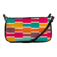 Connected Colorful Rectangles			shoulder Clutch Bag by LalyLauraFLM