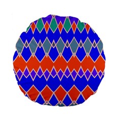 Rhombus Chains 	standard 15  Premium Flano Round Cushion by LalyLauraFLM