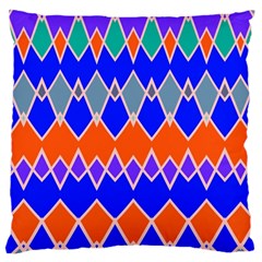 Rhombus Chains 	large Flano Cushion Case (two Sides) by LalyLauraFLM