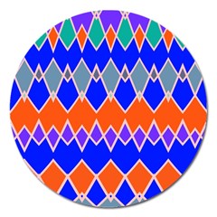 Rhombus Chains			magnet 5  (round) by LalyLauraFLM